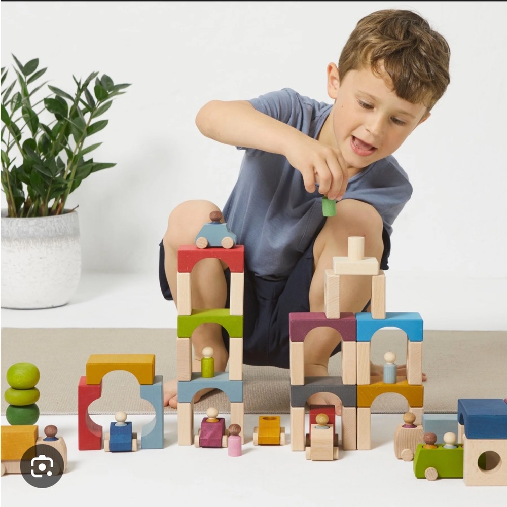 Lubulona Wooden Toy Large Tunnel Blocks Set - Fontana